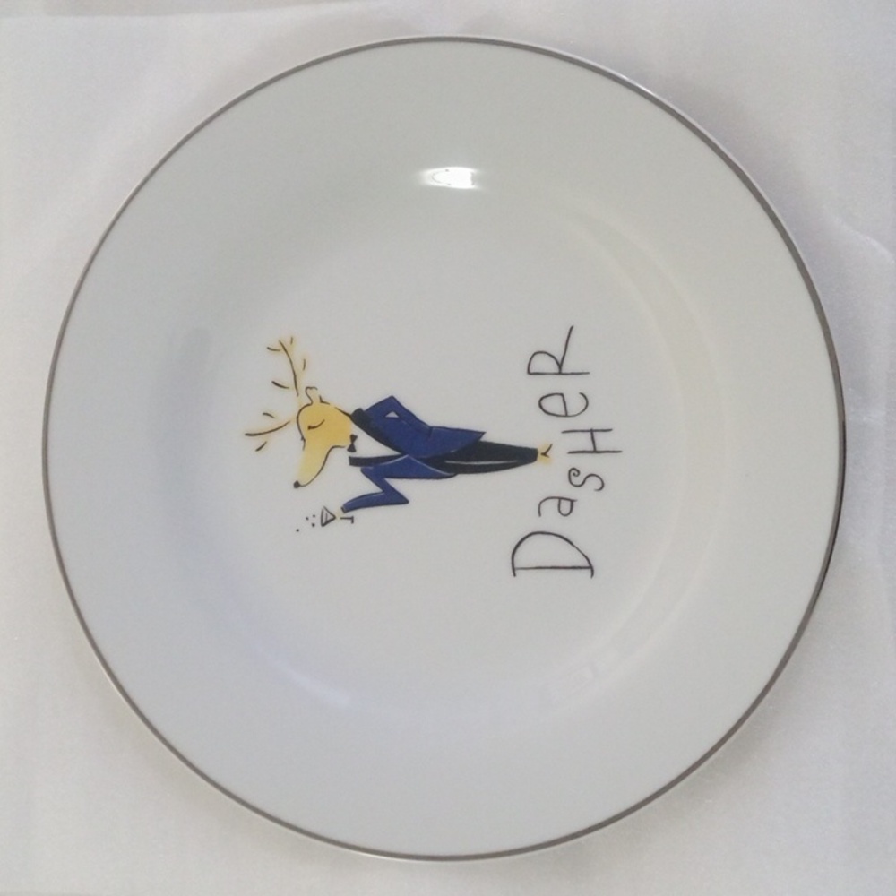 Pottery Barn Reindeer "Dasher" Plate